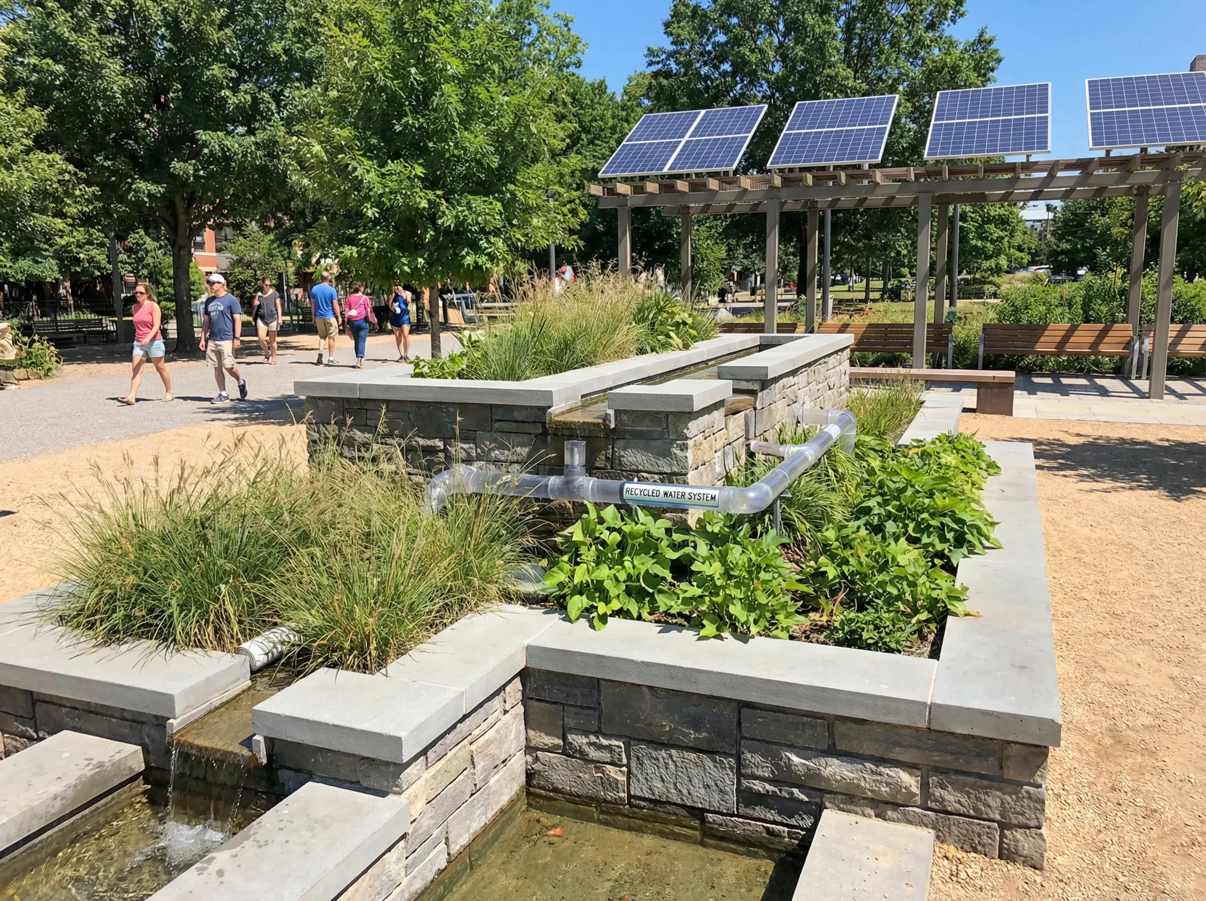 可持续水景设计 - 喷水 生态喷泉